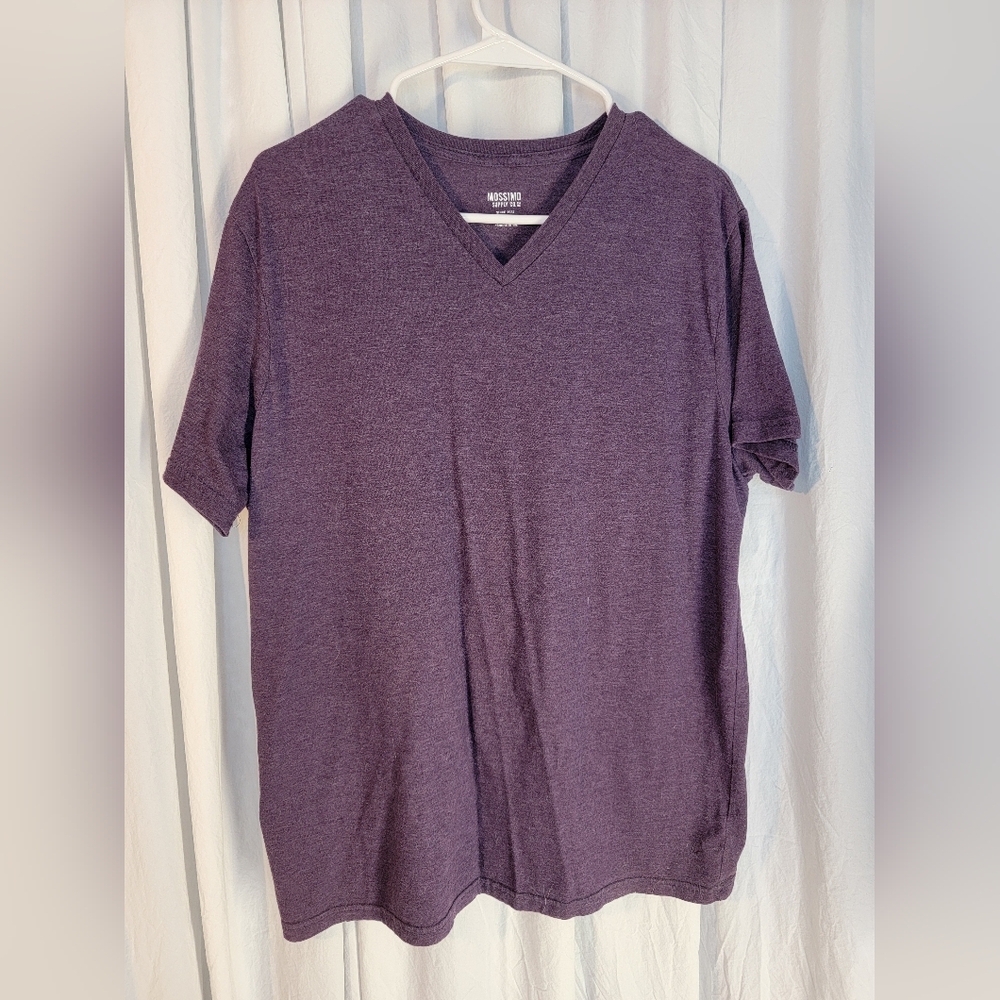 Mossimo Men's Purple V-Neck Shirt